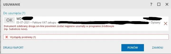 Usuwanie dokumentów z kolejki wydruku